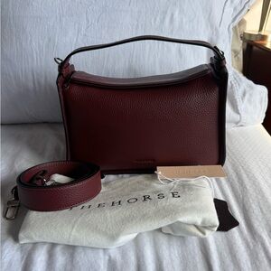 The Horse Burgundy Clementine bag with silver tone hardware